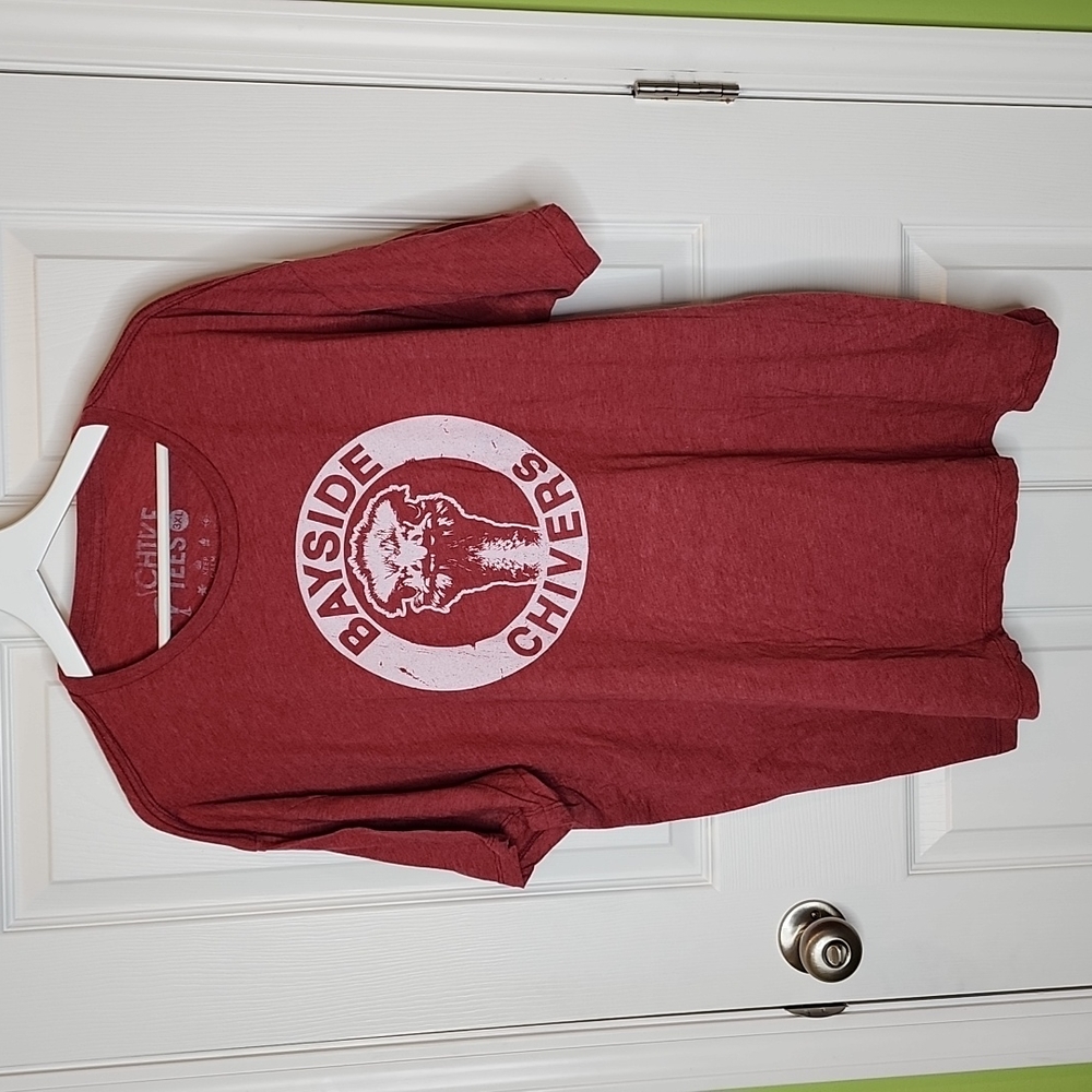 The Chive Bayside Chivers Red Heathered Short Sleeve T-Shirt, Men's XXL